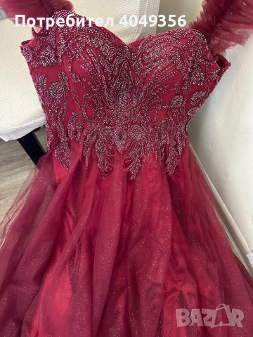 Бална червена рокля , снимка 4 - Рокли - 45035412