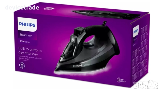 Ютия Philips 5000 Series DST5040/80 черна, 2600 W, снимка 4 - Ютии - 51928601