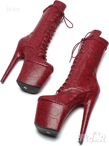 намаление дамски ботуши 10 см. платформа, 20 см. ток, 38 размер , снимка 4 - Дамски ботуши - 50092563