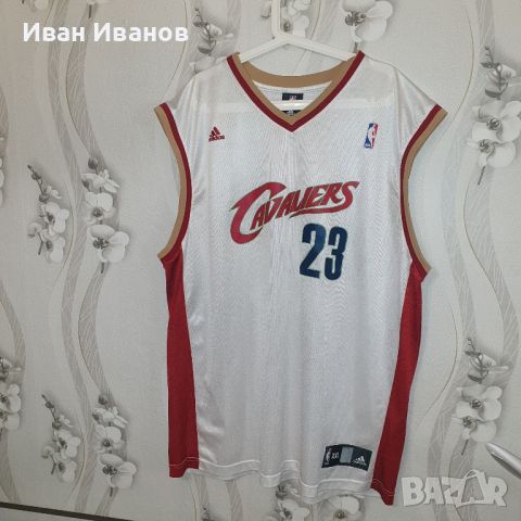 Adidas NBA Cleveland Cavaliers LeBron James 23 Винтидж потник  , снимка 2 - Спортни дрехи, екипи - 46041957