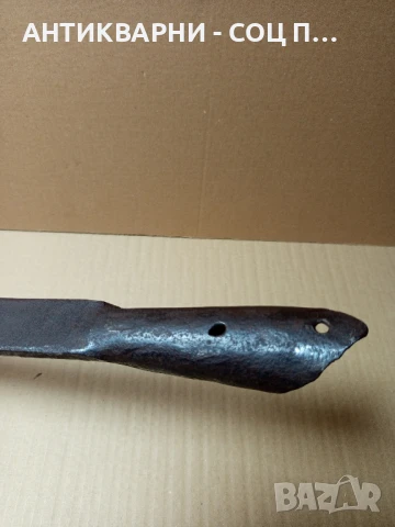 Стар Ръчно Кован Инструмент За Подрязване На Житни Класове Снопи Сено., снимка 4 - Антикварни и старинни предмети - 51032902