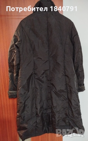 Дълго черно яке – кройка палто с шал яка, XL, снимка 3 - Якета - 51888073