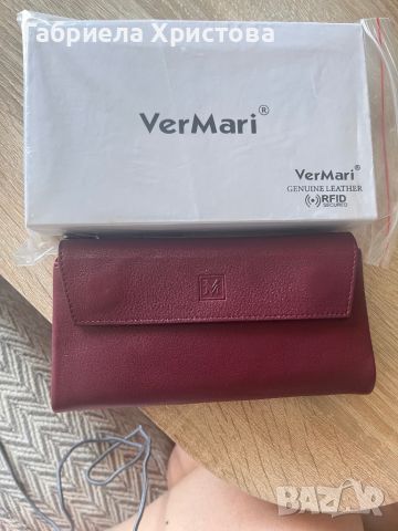 Дамско портмоне естествена кожа Vermari, снимка 1 - Портфейли, портмонета - 46254728