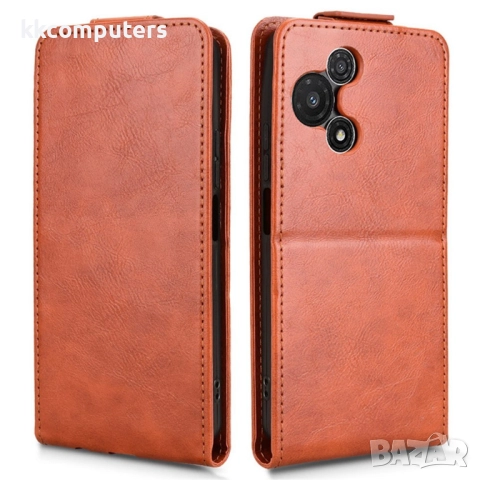 Кожен калъф за TCL 60R 5G - Вертикален флип, Магнитен, Стойка, Держател за карти, Вкл. Протектр, 4 Ц, снимка 3 - Калъфи, кейсове - 52937493