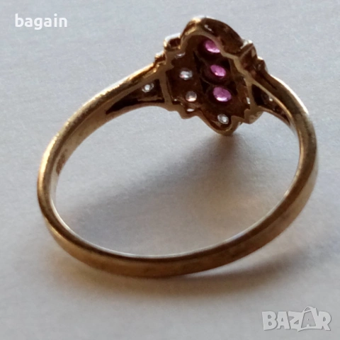 Уникален пръстен с рубини., снимка 2 - Пръстени - 53110534