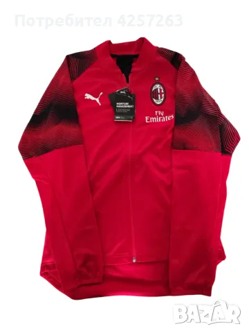 Чисто ново оригинално горнище PUMA Jersey AC Milan Stadium Poly Jacket 'Red'., снимка 1 - Спортни дрехи, екипи - 48196655