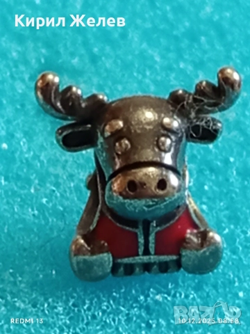 Сребърен талисман ПАНДОРА Канадски лос с кленов лист 50890, снимка 4 - Колиета, медальони, синджири - 52717428