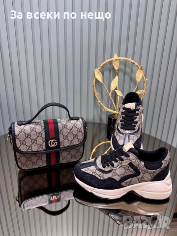 Gucci Комплект Дамски Маратонки и Дамска Чанта - Налични Различни Цветове И Модели Код SK405, снимка 4 - Маратонки - 52870896