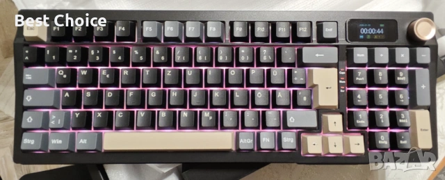 Безжична механична клавиатура RedThunder K95, TFT екран и копчета, трирежимна BT5.0/2.4GHz/USB-C, снимка 5 - Клавиатури и мишки - 53057398