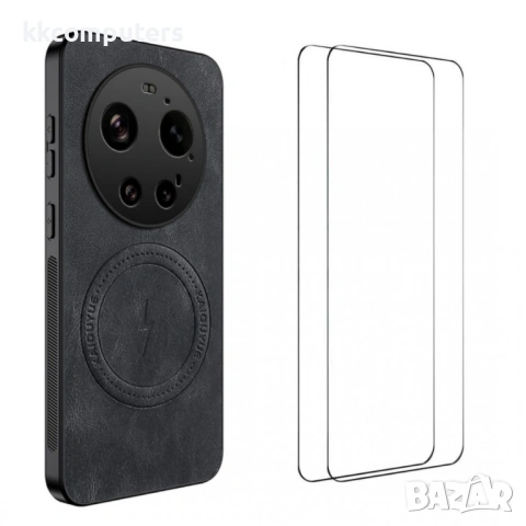 WANLONFENG SD Магнитен Калъф за Xiaomi 17 Ultra 5G - PC+TPU, Nappa текстура, 2 стъкла, 4 цвята