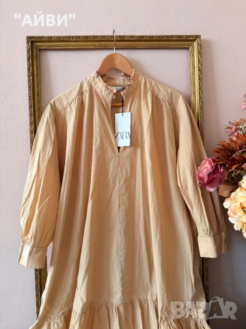 ZARA Дамска жестока рокля, снимка 5 - Рокли - 54001709