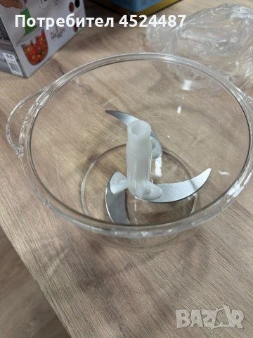 Ръчен кухненски чопър 900 мл с 3 остриета от неръждаема стомана Cheffinger, снимка 2 - Чопъри и пасатори - 53593134