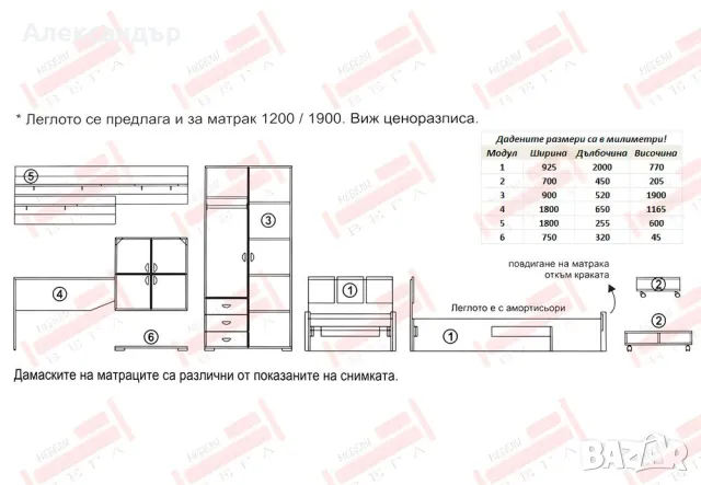 Цялостно обзавеждане за детска стая, снимка 10 - Мебели за детската стая - 47110026