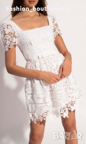 Нежна дантелена рокля в бяло   , снимка 4 - Рокли - 45851526