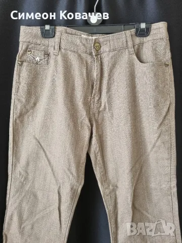 Стилни дънки в цвят каки, снимка 1