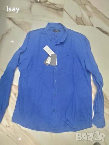 Мъжка риза Армани ХЛ последен размер 100% лен