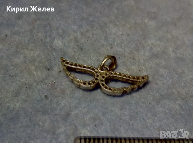 ДОМИНО МАСКА СКЪПОЦЕННА СРЕБЪРНА ВИСУЛКА СРЕБРО 925 с БЯЛА ПОЗЛАТА и ЦИРКОНИ АРТ МЕДАЛЬОН 47284, снимка 7 - Колиета, медальони, синджири - 49605850
