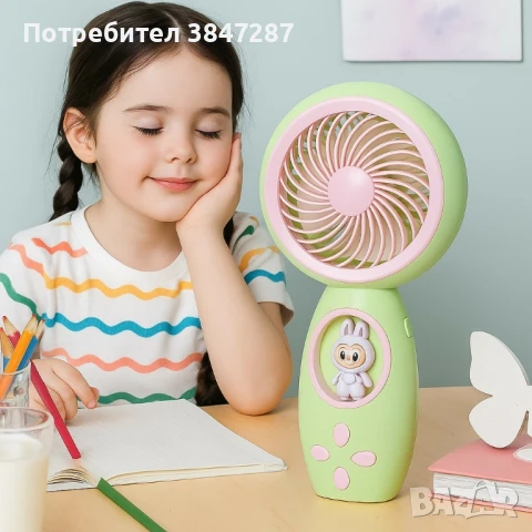 Ръчен USB мини вентилатор, снимка 6 - Вентилатори - 51351194