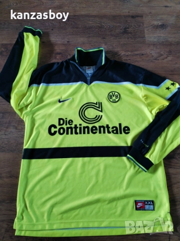 borussia dortmund nike 1997/98 home long sleeve vintage shirt - колекционерска футболна блуза 2ХЛ , снимка 7 - Спортни дрехи, екипи - 52135858