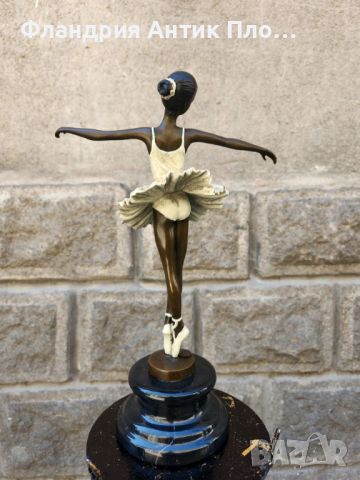 Бронзова статуетка - Балерина, снимка 6 - Статуетки - 46363177