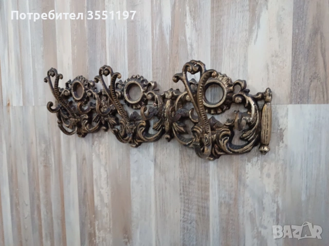 Много запазена ретро автентична закачалка от метал, снимка 3 - Антикварни и старинни предмети - 53585069