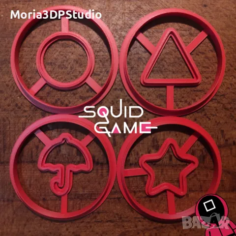 Резци за сладки, бисквити, фондан и тесто Squid Game