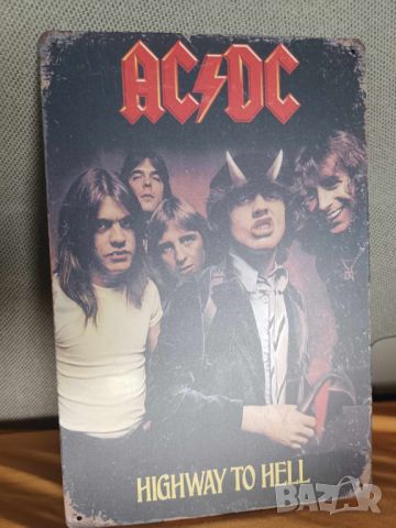 AC/DC-Highway to Hell-метална табела, снимка 1 - Китари - 45728419