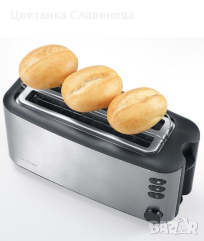 Тостер - Severin Long Slot 4-slice toaster, 1400W,inox, снимка 5 - Тостери - 46168747