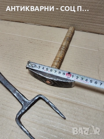 Комплект Соц Стари Ръчно Ковани Чук С Наковалня За Клепане На Коси. НОМЕР 1734., снимка 12 - Антикварни и старинни предмети - 53952133