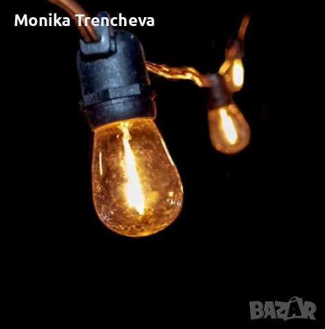 Водоустойчив гирлянд за външно осветление с 10 бр. лед крушки , снимка 2 - Лед осветление - 52338876