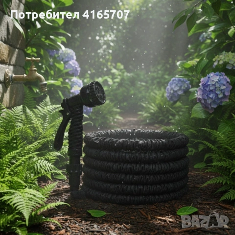 Гъвкав разтеглив градински маркуч 30м – Пълен комплект с пистолет (7 функции) и конектори, снимка 13 - Градински инструменти - 53369587