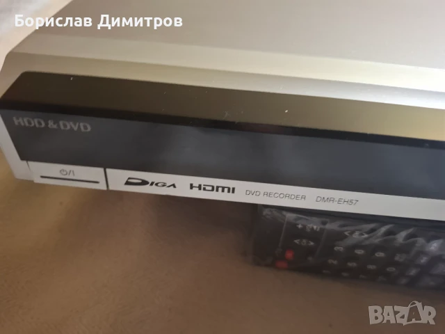 Продавам ново DVD Panasonic DMR-EH57 DVD/HDD рекордер с TV тунер+дистанционно, снимка 5 - Плейъри, домашно кино, прожектори - 51310551