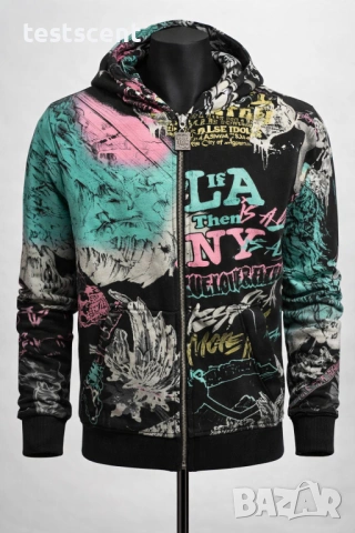 Мъжки суичър TLFI True Love False Idols S Small Black hoodie с цип худи