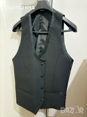 Официален мъжки костюм AGGRESSOR – елегантен черен смокинг, снимка 3 - Костюми - 53923096