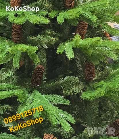 Изкуствена елха с 2D и 3D клони-120 см./реалистична луксозна елха, снимка 4 - Декорация за дома - 52053850