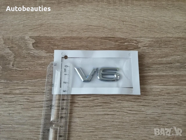 Volkswagen V6 сребриста емблема нов стил, снимка 5 - Аксесоари и консумативи - 53898098