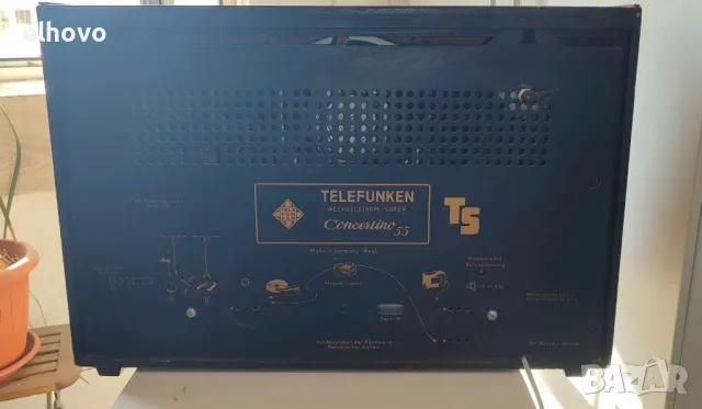 Радио Telefunken Concertino 55, снимка 6 - Антикварни и старинни предмети - 47212889