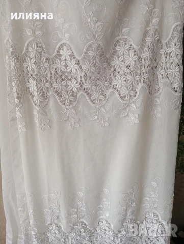 Тънко перде с бродерия , снимка 2 - Пердета и завеси - 53947390