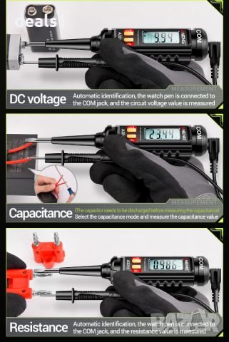 ANENG A3010 Мултицет Тип Писалка Бързо измерване на напрежение, снимка 13 - Други инструменти - 46757276