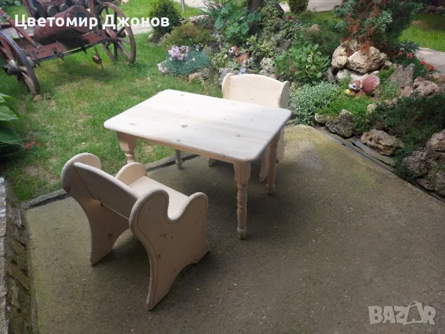 Етажерка от дърво,масичка,детско столче, снимка 12 - Мебели за детската стая - 47051639