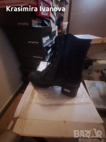 нови боти Габина Варна естествена кожа и велур , снимка 8 - Дамски боти - 52506616