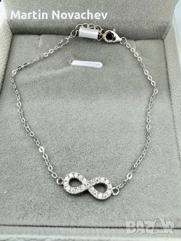 Сребърна гривна с мойсанит (Диамант) 