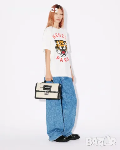 KENZO White Lucky Tiger Logo Print Relaxed Fit Мъжка / Дамска Тениска size M (L), снимка 10 - Тениски - 47313998