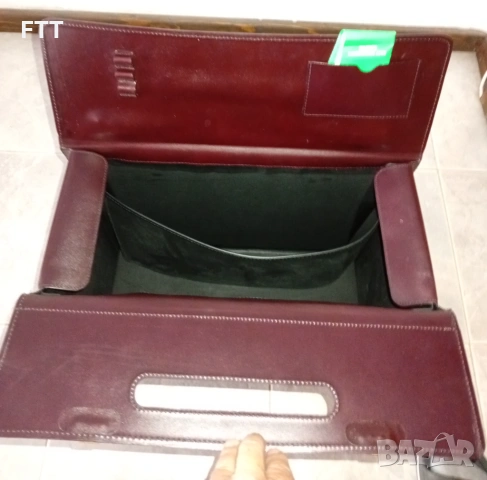 Твърд (пилотски) куфар от естествена кожа, снимка 3 - Куфари - 53129828