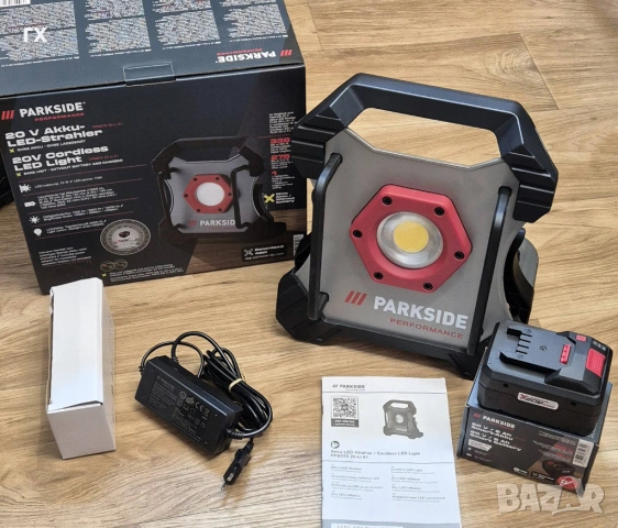 Акумулаторна работна LED лампа Parkside PPBSTA 20-Li A1 10000 lm, снимка 2 - Други инструменти - 53059475