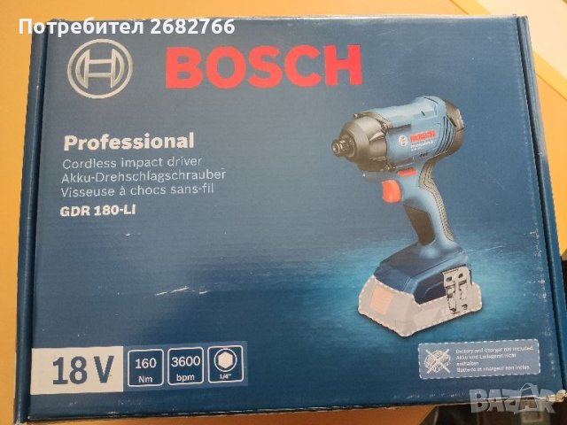 гайковерт bosch GDR180-LI, снимка 1 - Други инструменти - 46467293