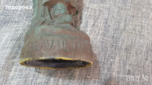 Старинна метална пластика на ковач от началото на миналия век, снимка 7 - Антикварни и старинни предмети - 53209744