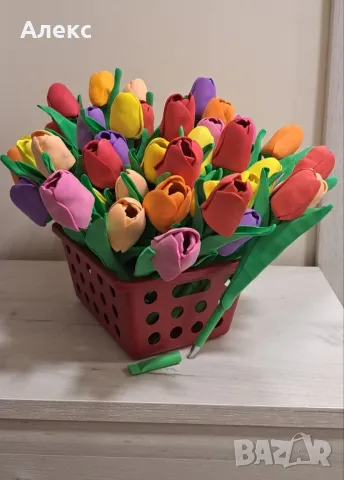 ръчно изработени лалета. 2 в 1 - лалета- химикалки