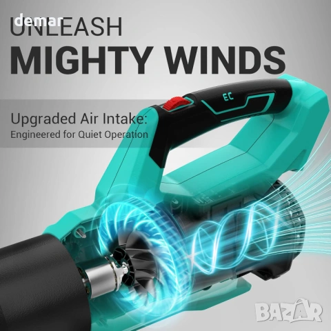 Безжична духалка за листа DCA 20V с батерия 4.0Ah и зарядно устройство, безчетков мотор, снимка 4 - Други инструменти - 54226497