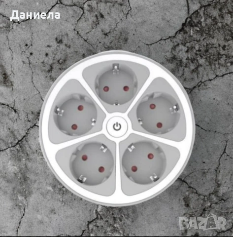 Кръгъл разклонител Muhler с ключ 5 гнезда, 1,5 метра, снимка 5 - Други стоки за дома - 53201108